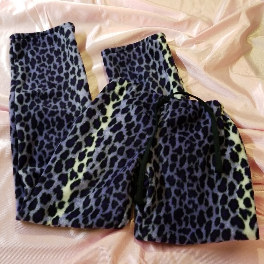 LIMITED EDITION PURPLE LEOPARD FLEECE PANTS